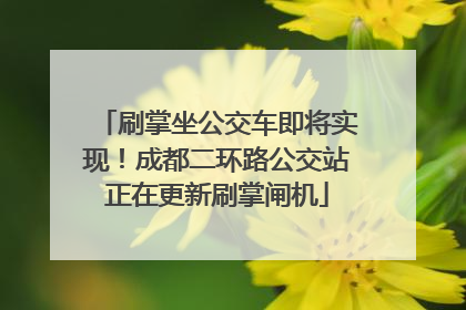 刷掌坐公交车即将实现！成都二环路公交站正在更新刷掌闸机