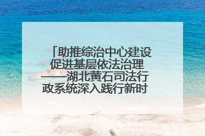 助推综治中心建设 促进基层依法治理——湖北黄石司法行政系统深入践行新时代枫桥经验