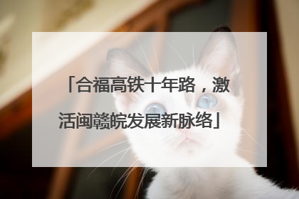 合福高铁十年路，激活闽赣皖发展新脉络