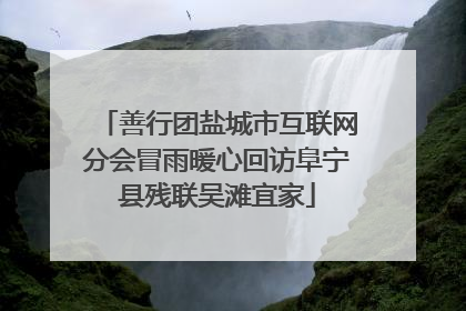 善行团盐城市互联网分会冒雨暖心回访阜宁县残联吴滩宜家