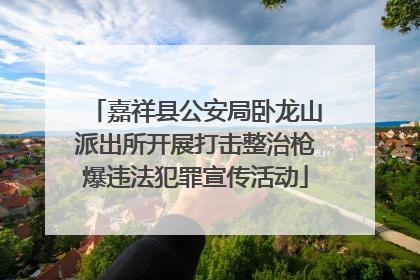 嘉祥县公安局卧龙山派出所开展打击整治枪爆违法犯罪宣传活动