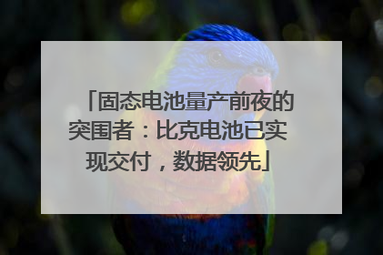 固态电池量产前夜的突围者：比克电池已实现交付，数据领先