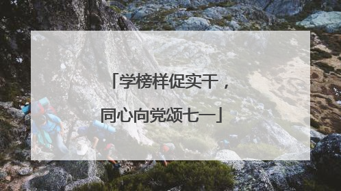 学榜样促实干，同心向党颂七一