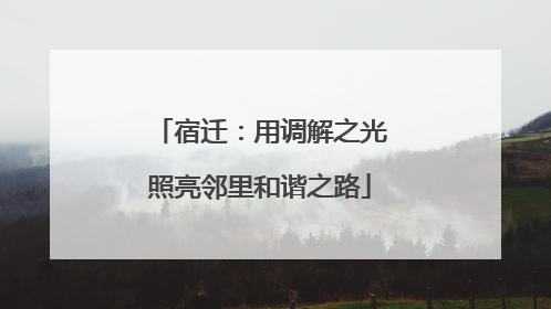 宿迁：用调解之光照亮邻里和谐之路