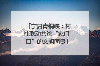 宁夏青铜峡：村社联动共绘“家门口”的文明图景