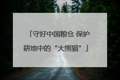 守好中国粮仓 保护耕地中的“大熊猫”