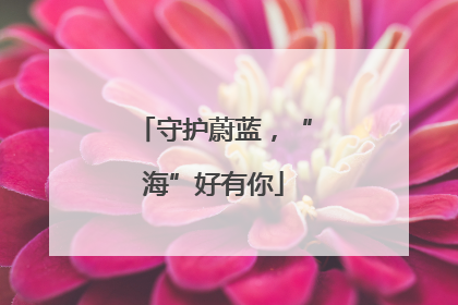 守护蔚蓝，“海”好有你