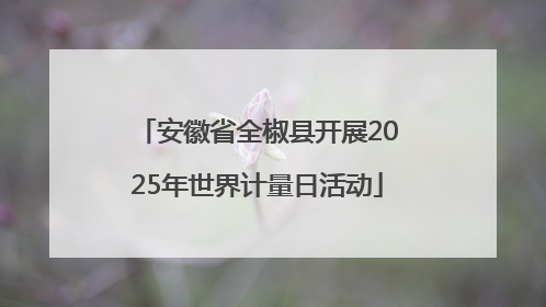 安徽省全椒县开展2025年世界计量日活动