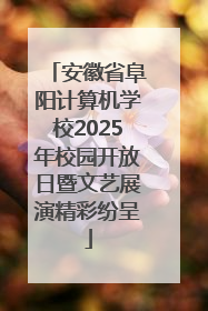 安徽省阜阳计算机学校2025年校园开放日暨文艺展演精彩纷呈