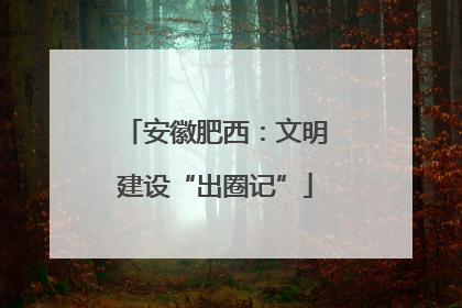 安徽肥西：文明建设“出圈记”