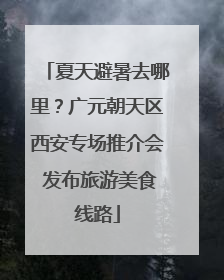 夏天避暑去哪里？广元朝天区西安专场推介会 发布旅游美食线路