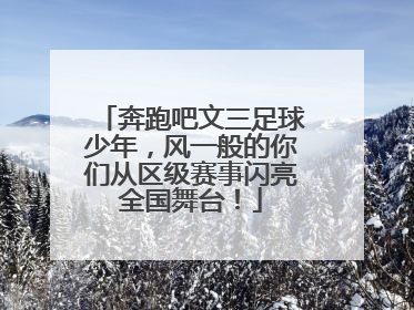 奔跑吧文三足球少年，风一般的你们从区级赛事闪亮全国舞台！