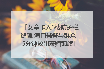 女童卡入6楼防护栏缝隙 海口辅警与群众5分钟救出获赠锦旗