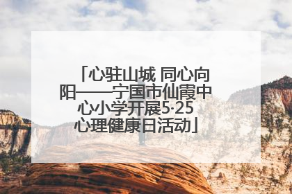 心驻山城 同心向阳——宁国市仙霞中心小学开展5·25心理健康日活动