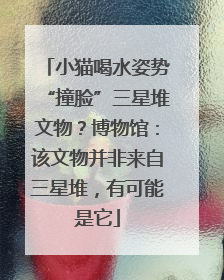 小猫喝水姿势“撞脸”三星堆文物？博物馆：该文物并非来自三星堆，有可能是它