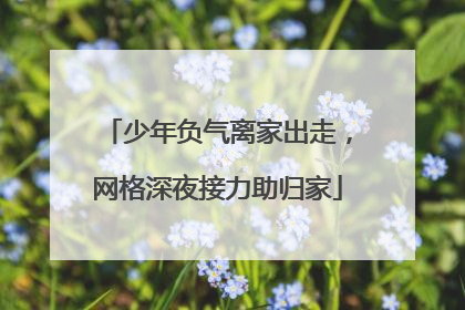 少年负气离家出走，网格深夜接力助归家