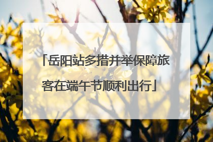 岳阳站多措并举保障旅客在端午节顺利出行