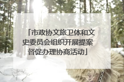 市政协文旅卫体和文史委员会组织开展提案督促办理协商活动