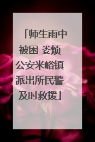 师生雨中被困 娄烦公安米峪镇派出所民警及时救援