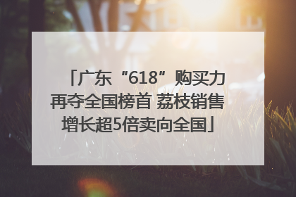 广东“618”购买力再夺全国榜首 荔枝销售增长超5倍卖向全国