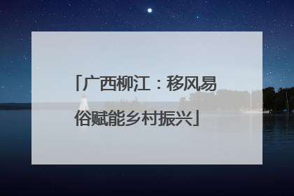 广西柳江：移风易俗赋能乡村振兴
