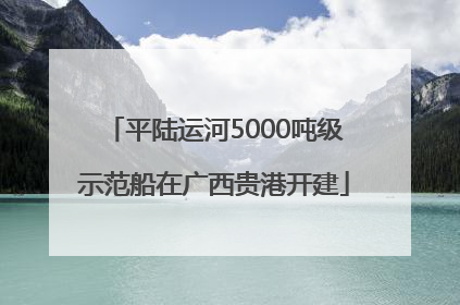 平陆运河5000吨级示范船在广西贵港开建