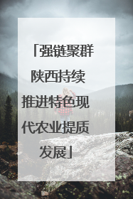 强链聚群 陕西持续推进特色现代农业提质发展