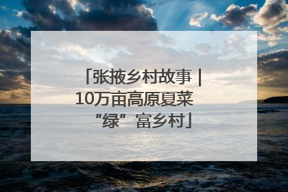 张掖乡村故事｜10万亩高原夏菜“绿”富乡村
