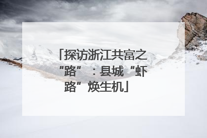探访浙江共富之“路”：县城“虾路”焕生机