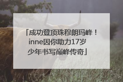 成功登顶珠穆朗玛峰！inne因你助力17岁少年书写巅峰传奇