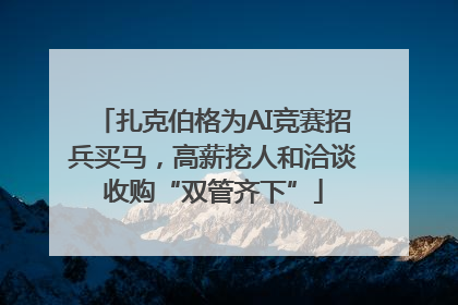 扎克伯格为AI竞赛招兵买马，高薪挖人和洽谈收购“双管齐下”