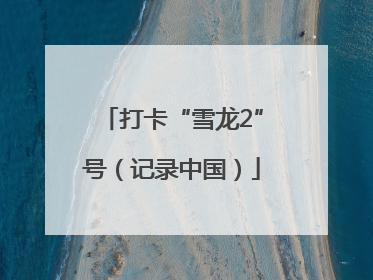 打卡“雪龙2”号（记录中国）