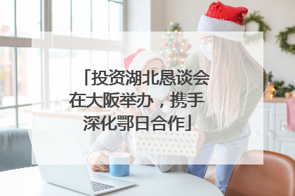 投资湖北恳谈会在大阪举办，携手深化鄂日合作