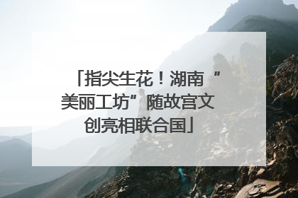指尖生花！湖南“美丽工坊”随故宫文创亮相联合国
