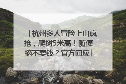 杭州多人冒险上山疯抢，爬树5米高！随便摘不要钱？官方回应