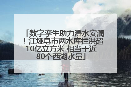 数字孪生助力澧水安澜！江垭皂市两水库拦洪超10亿立方米 相当于近80个西湖水量
