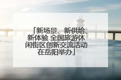 新场景、新供给、新体验 全国旅游休闲街区创新交流活动在岳阳举办