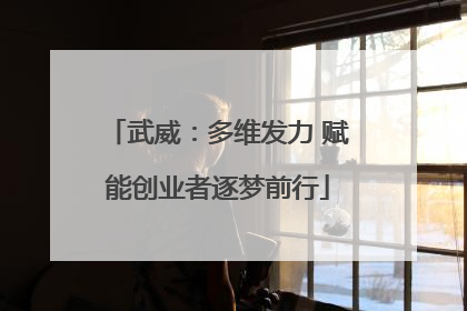 武威：多维发力 赋能创业者逐梦前行