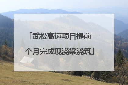 武松高速项目提前一个月完成现浇梁浇筑