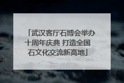 武汉客厅石博会举办十周年庆典 打造全国石文化交流新高地