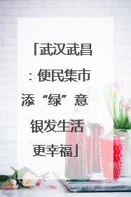 武汉武昌：便民集市添“绿”意 银发生活更幸福
