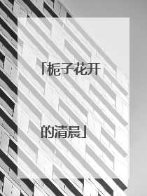 栀子花开的清晨