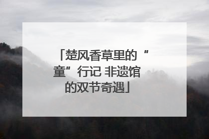楚风香草里的“童”行记 非遗馆的双节奇遇