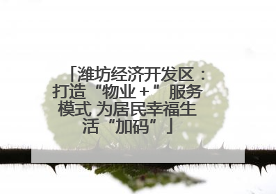 潍坊经济开发区：打造“物业＋”服务模式 为居民幸福生活“加码”