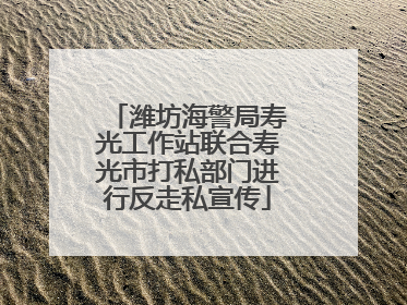 潍坊海警局寿光工作站联合寿光市打私部门进行反走私宣传
