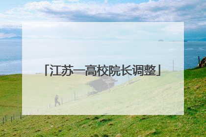 江苏一高校院长调整