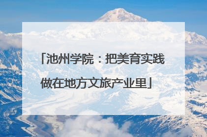 池州学院：把美育实践做在地方文旅产业里
