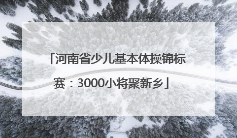 河南省少儿基本体操锦标赛：3000小将聚新乡
