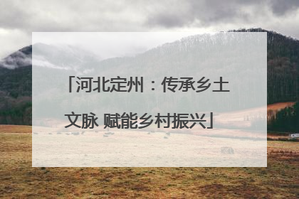 河北定州：传承乡土文脉 赋能乡村振兴