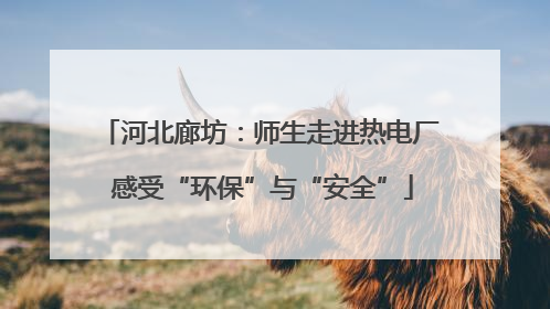 河北廊坊：师生走进热电厂 感受“环保”与“安全”